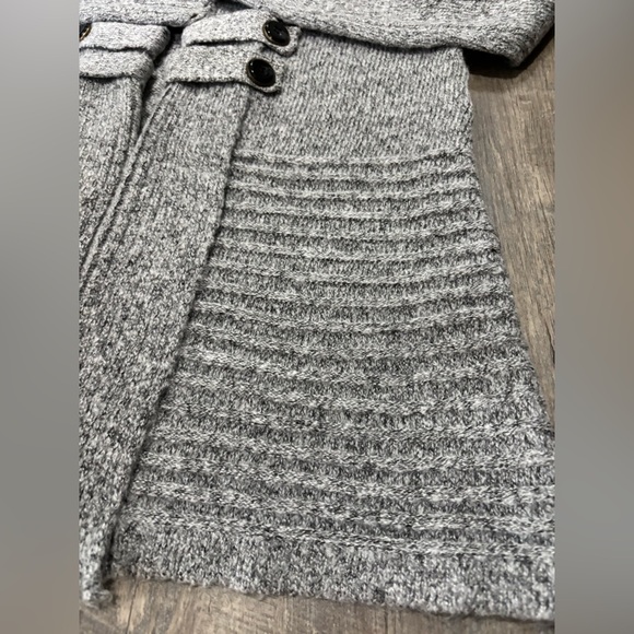 APT 9 Cardigan Womens Small Gray Wool Blend Chunky Knit Open Sweater - Picture 9 of 10